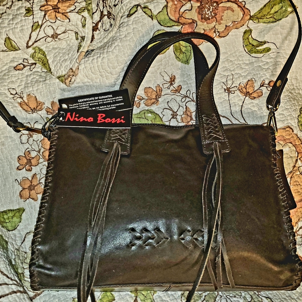 Nino Bossi Candace Leather Satchel (NWT)